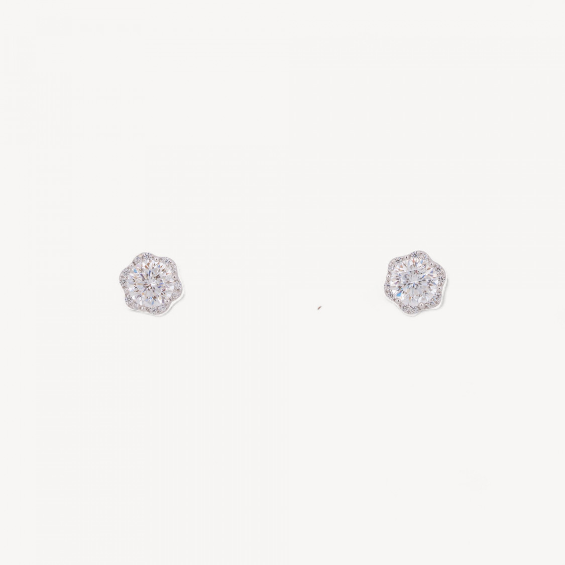 Orecchini In Argento Con Moissanite-JEWELS AND BIJOUX | Worldofjewel.com