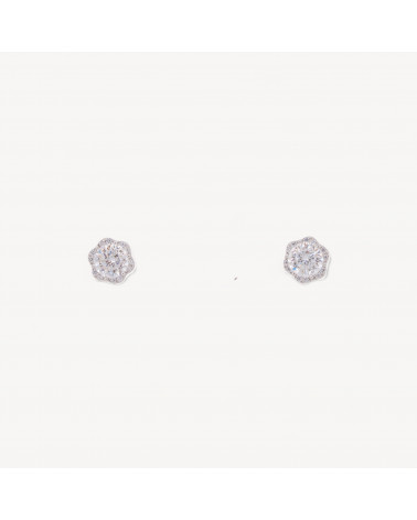 Orecchini In Argento Con Moissanite-JEWELS AND BIJOUX | Worldofjewel.com