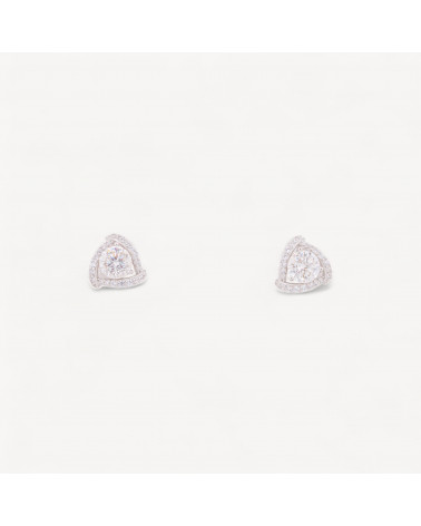 Orecchini In Argento Con Moissanite-JEWELS AND BIJOUX | Worldofjewel.com