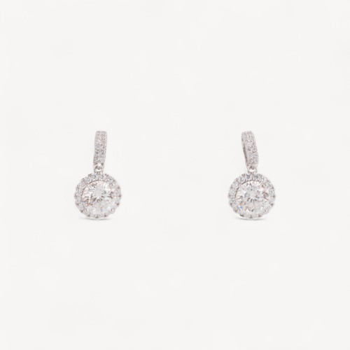 Orecchini In Argento 925 Con Moissanite MOD 1429