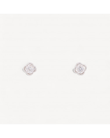 Orecchini In Argento Con Moissanite-JEWELS AND BIJOUX | Worldofjewel.com