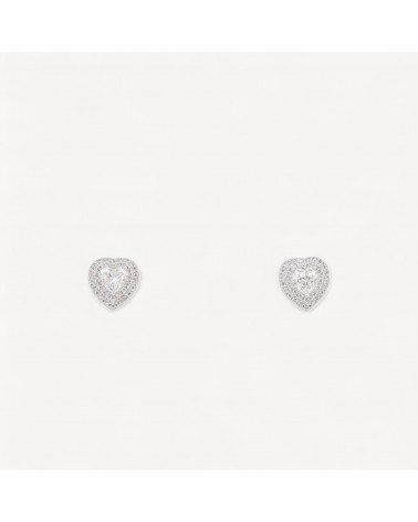 Orecchini In Argento Con Moissanite-JEWELS AND BIJOUX | Worldofjewel.com