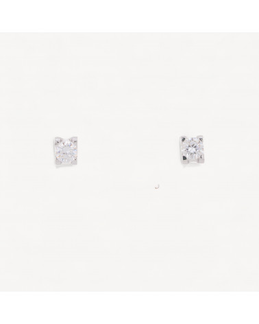Orecchini In Argento Con Moissanite-JEWELS AND BIJOUX | Worldofjewel.com