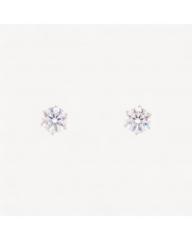 Orecchini In Argento Con Moissanite-JEWELS AND BIJOUX | Worldofjewel.com