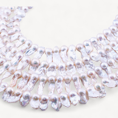 Natural Baroque River Pearls Cross-Hole LWG 100-110gr for DIY Jewelry Creations