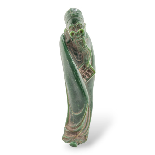 Statuette ornementale en jade jadéite vert, 25-30 cm