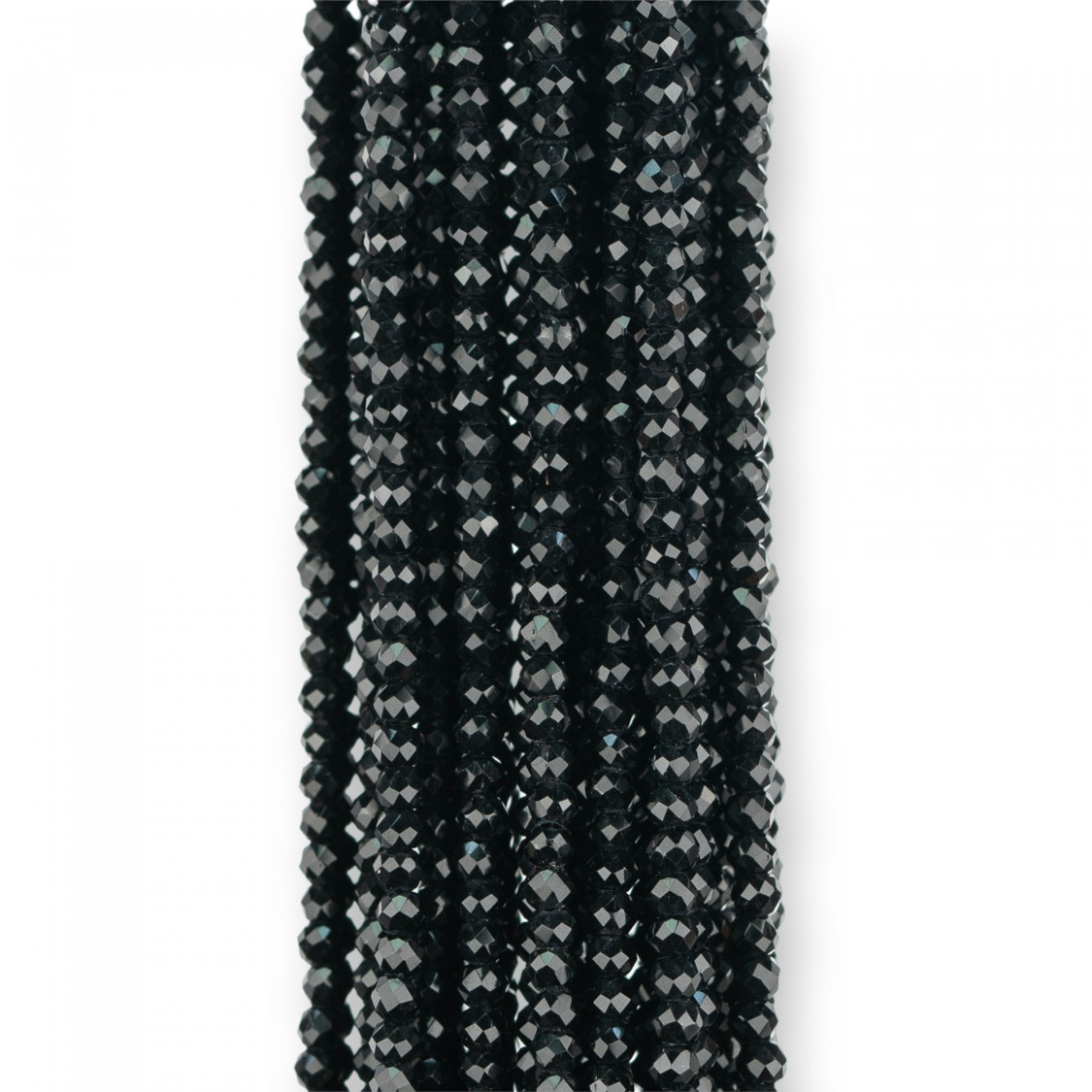 Zirconi Sintetici Perlina Tonda Sfaccettata Diamond Cut 2mm Nero-ΖΙΡΚΟΝ | Worldofjewel.com