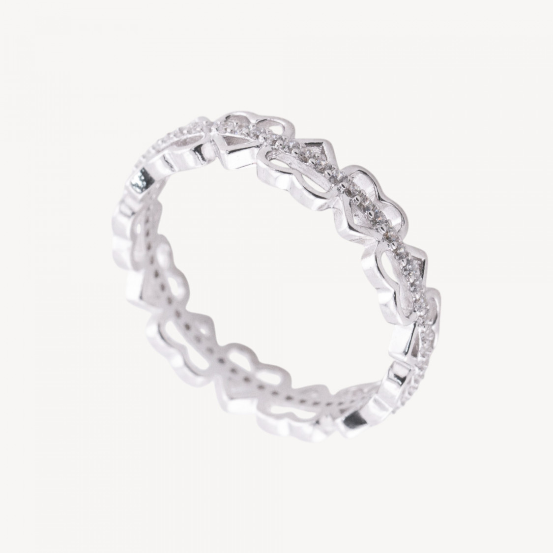 Anello In Argento 925 Con Zirconi-ANELLI DI ARGENTO 925 | Worldofjewel.com