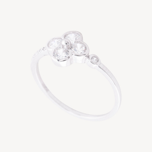 925 Silver Ring with Zircons