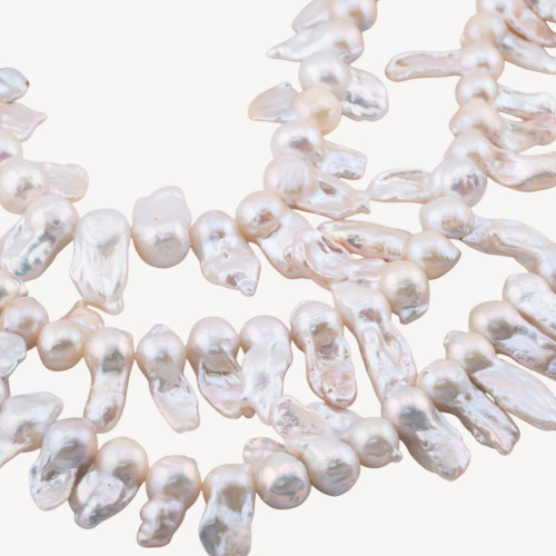 Natural Baroque River Pearls Cross-Hole LWG 90-100gr for DIY Jewelry Creations