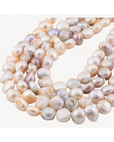 Perle Di Fiume Irregolare 11-12mm Rosa Bronzo Mix-PERLE DI FIUME CHICCO DI RISO OLIVA | Worldofjewel.com