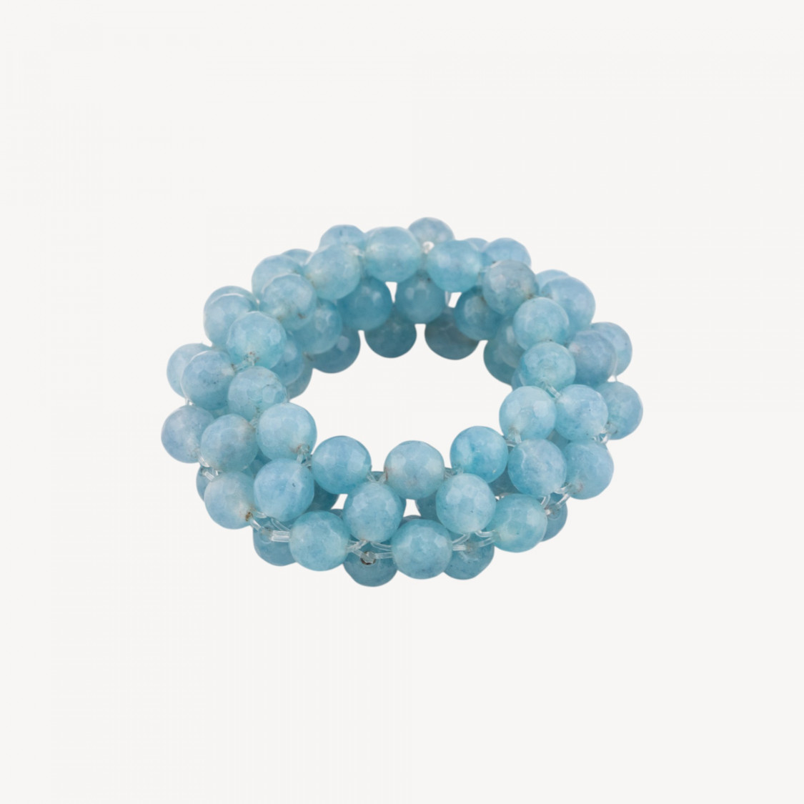 1 pièce de pierre précieuse tressée et percée ronde de 50 mm en jade aigue-marine-COMPOSANTS DES PIERRES DURES | Worldofjewel.com