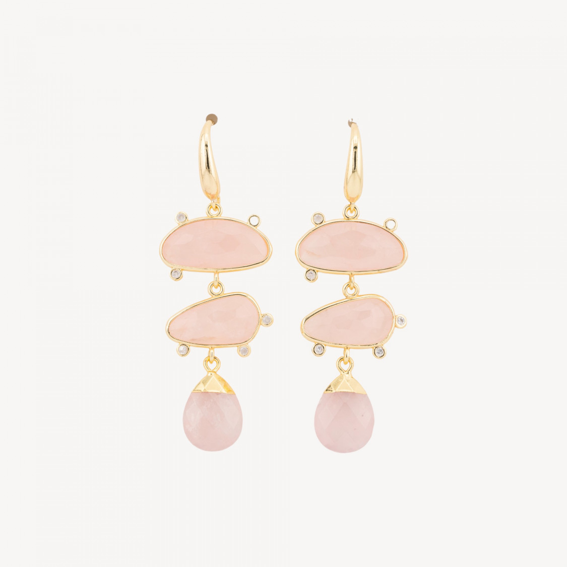 Bronze Stud Earrings with Zirconia and Set Gemstones MOD.2-EARRINGS MADE WITH STYLE | Worldofjewel.com