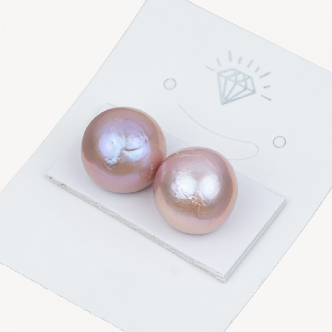 Perle di Fiume Barocche Tondo 1 Foro (SEZ) 14,0-14,5mm 10 Paia Lilla-PERLE DI FIUME TONDE A 1 FORO ACQUA DOLCE COLTIVATE | Worldofjewel.com
