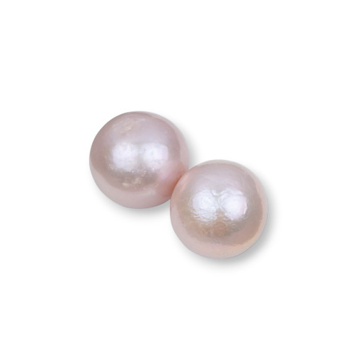 Perles de rivière baroques rondes à 1 trou (SEZ) 14,5-15,0 mm, 10 paires, lilas