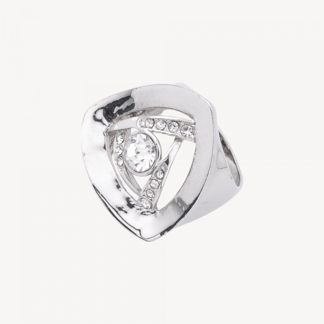 Anello In Acciaio Collezione Zaira Con Zirconi MOD.10 Misura 6-ANELLI BIJOUX | Worldofjewel.com