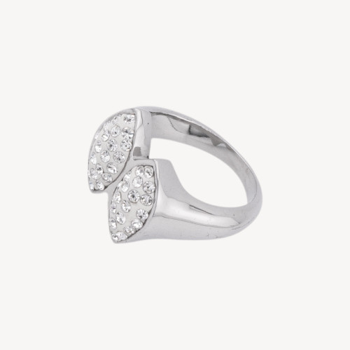 Zaira Collection Steel Ring with Zirconia MOD.3 Size 7