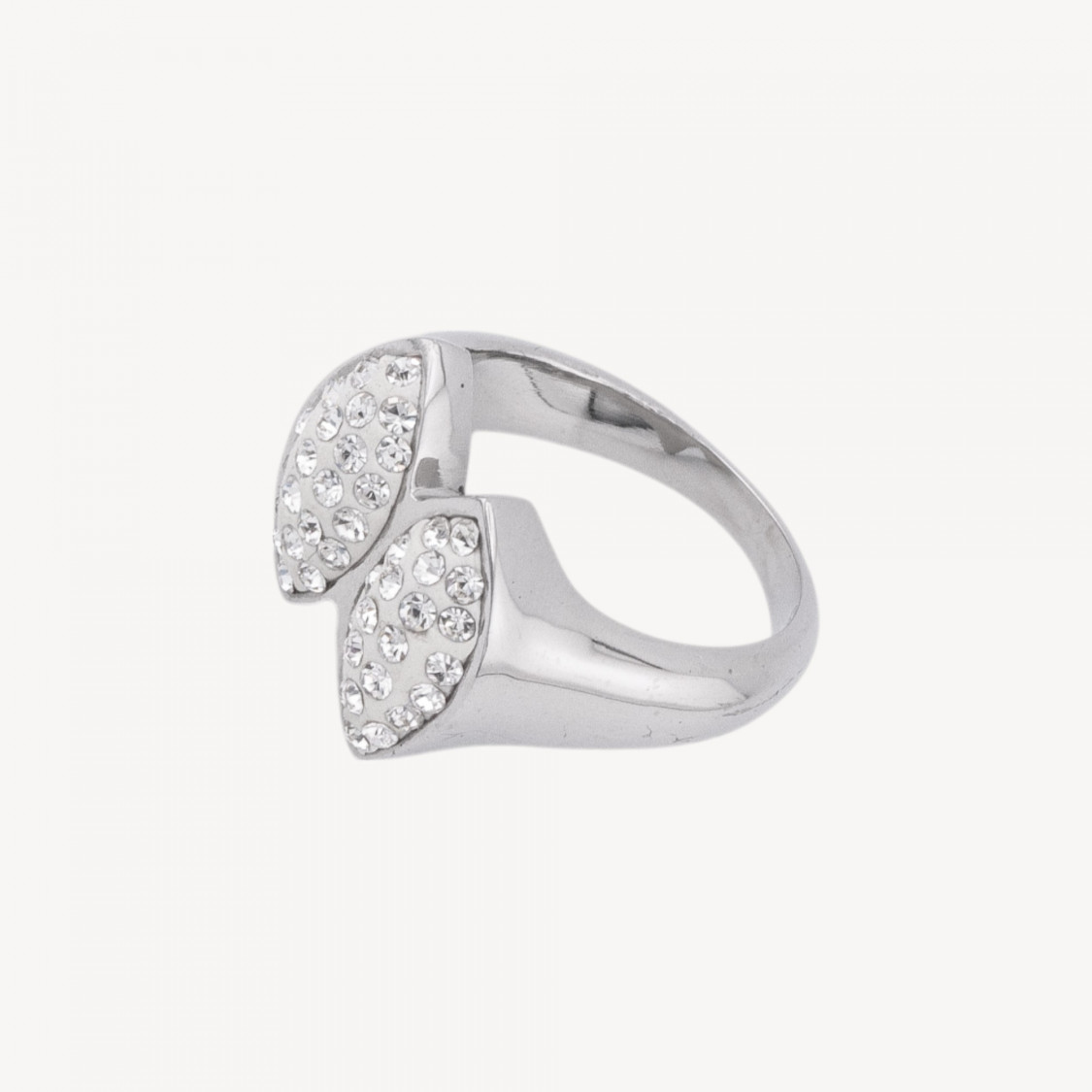 Anello In Acciaio Collezione Zaira Con Zirconi MOD.3 Misura 7-ANELLI BIJOUX | Worldofjewel.com