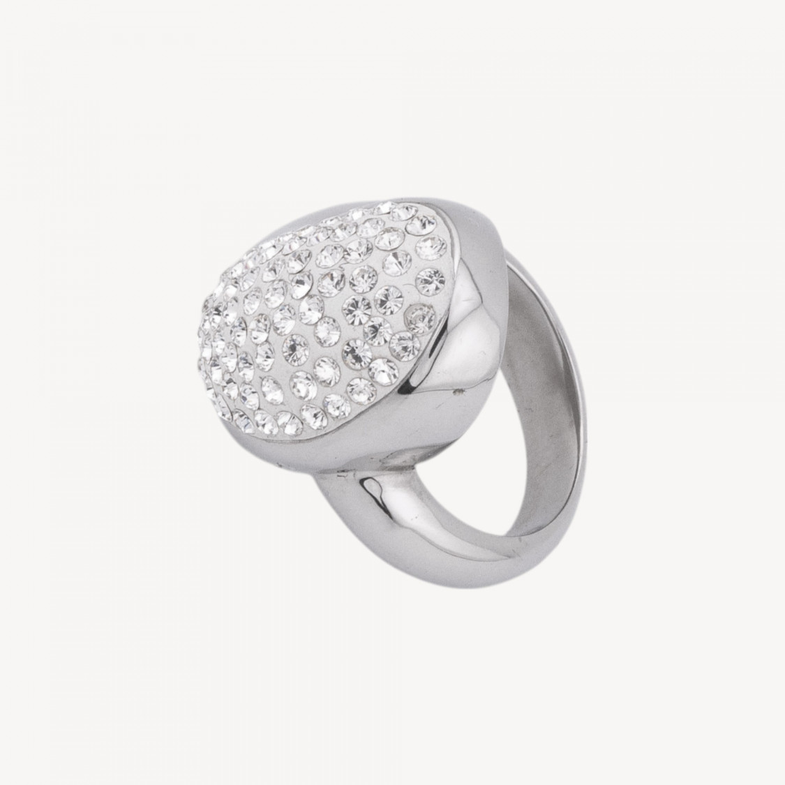 Anello In Acciaio Collezione Zaira Con Zirconi MOD.4 Misura 7-ANELLI BIJOUX | Worldofjewel.com