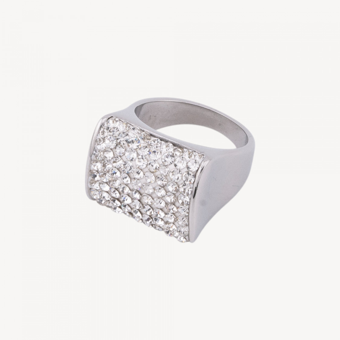 Anello In Acciaio Collezione Zaira Con Zirconi MOD.5 Misura 7-ANELLI BIJOUX | Worldofjewel.com