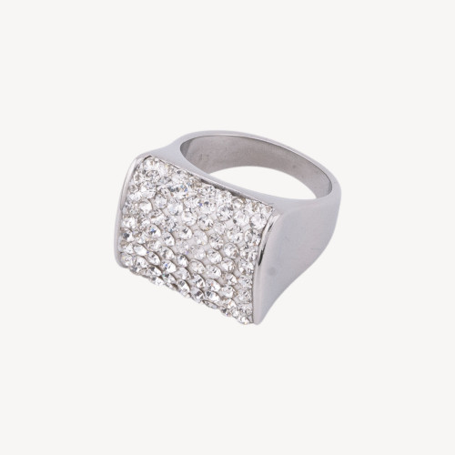 Zaira Kollektion Stahlring mit Zirkonia MOD.5 Größe 8