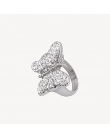Anello In Acciaio Collezione Zaira Con Zirconi MOD.6 Misura 7-ANELLI BIJOUX | Worldofjewel.com