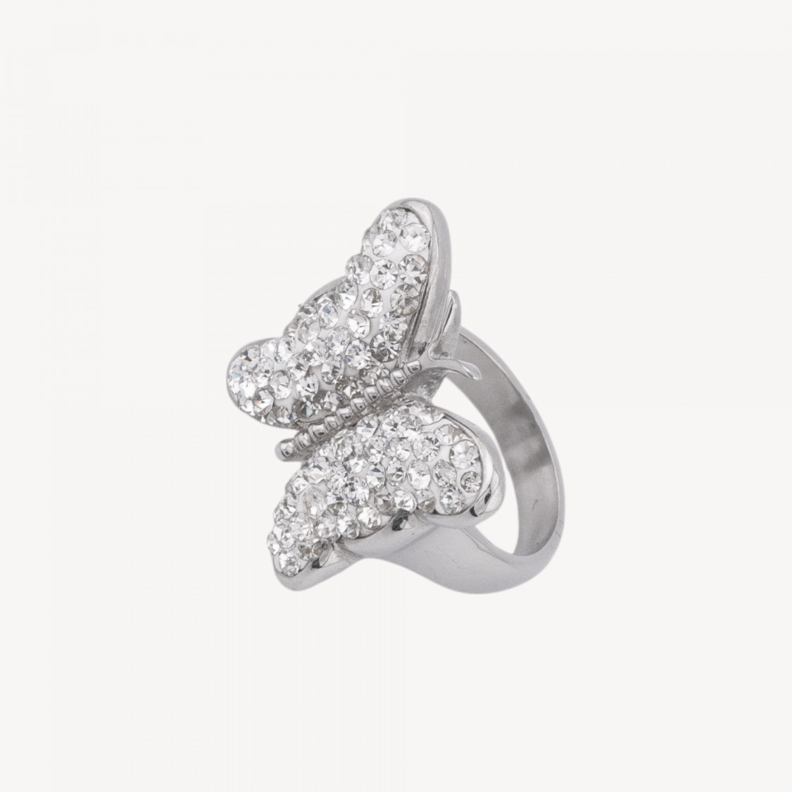 Anello In Acciaio Collezione Zaira Con Zirconi MOD.6 Misura 8-ANELLI BIJOUX | Worldofjewel.com