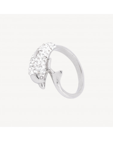 Anello In Acciaio Collezione Zaira Con Zirconi MOD.8 Misura 8-ANELLI BIJOUX | Worldofjewel.com