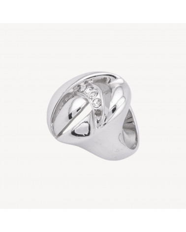 Anello In Acciaio Collezione Zaira Con Zirconi MOD.9 Misura 7-ANELLI BIJOUX | Worldofjewel.com