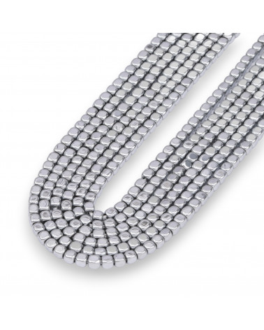 Ematite Argentato Cubo Smussato 4mm-EMATITE ARGENTATO | Worldofjewel.com