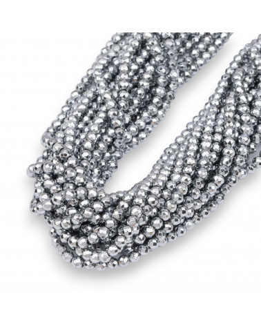 Ematite Argentato Perlina Tonda Sfaccettata 2mm-EMATITE ARGENTATO | Worldofjewel.com