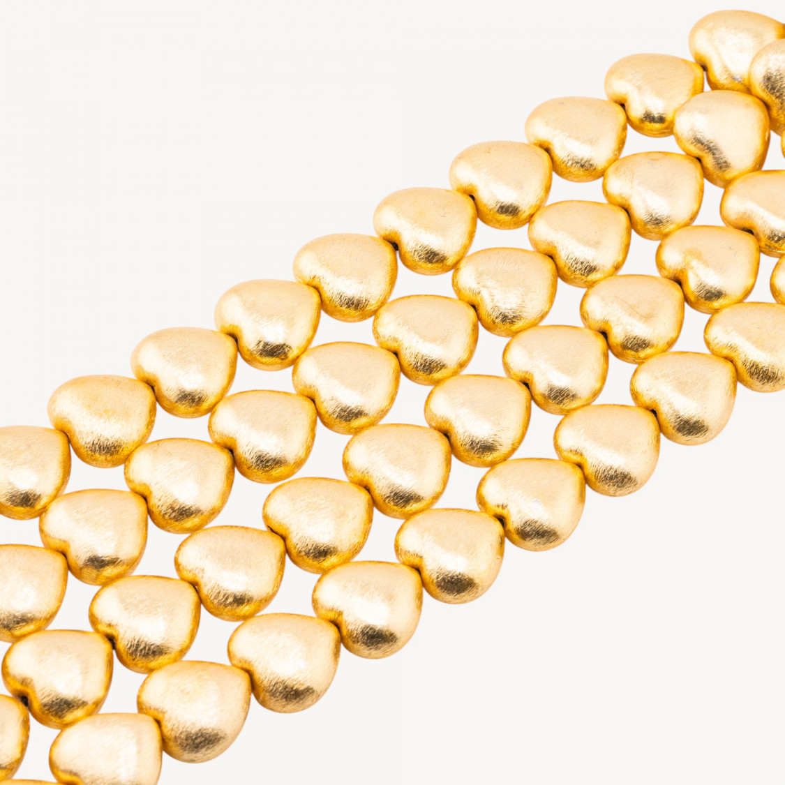 Perline Di Bronzo Spazzolato Dorato Cuore 18mm-PERLES DORÉES | Worldofjewel.com