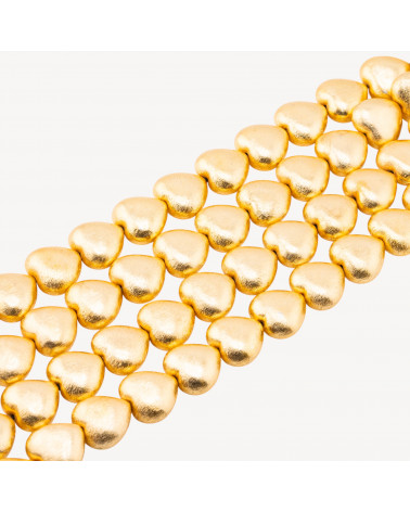 Perline Di Bronzo Spazzolato Dorato Cuore 18mm-PERLES DORÉES | Worldofjewel.com