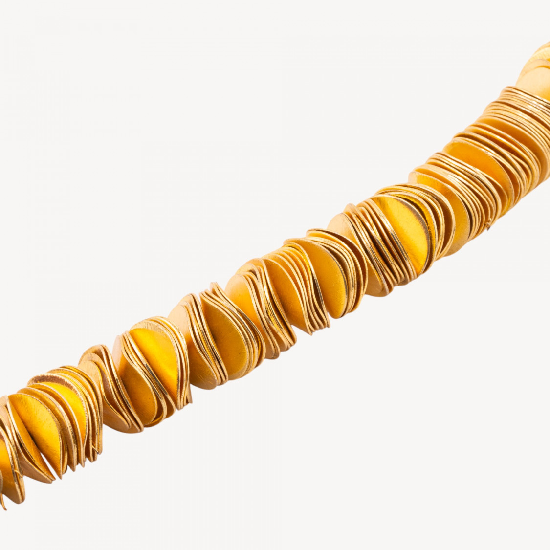Perline Di Bronzo Spazzolato Dorato Disco Ondulato 22mm-PERLES DORÉES | Worldofjewel.com