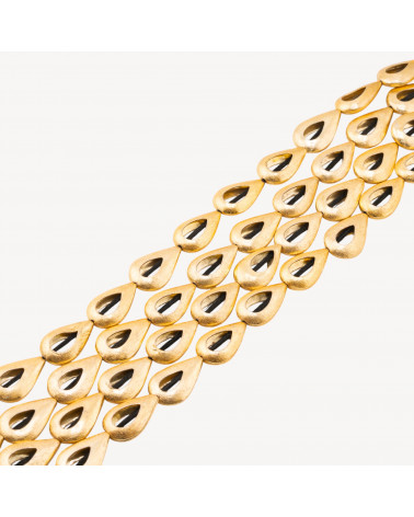 Perline Di Bronzo Spazzolato Dorato Goccia 16x21mm-PERLES DORÉES | Worldofjewel.com