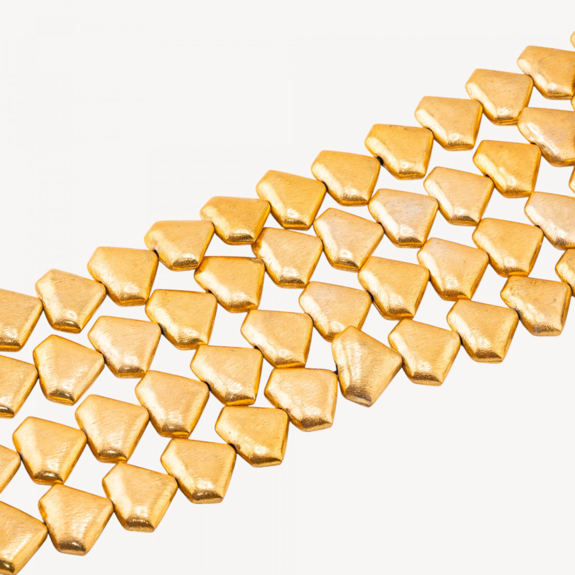 Perline Di Bronzo Spazzolato Dorato Pentagono Irregolare 22x17mm-PERLES DORÉES | Worldofjewel.com