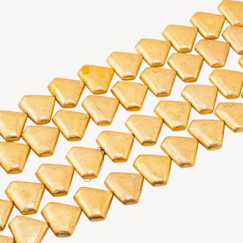 Brushed Bronze Beads Irregular Pentagon 25x21mm