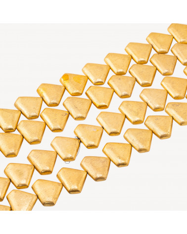 Perline Di Bronzo Spazzolato Dorato Pentagono Irregolare 25x21mm-PERLES DORÉES | Worldofjewel.com