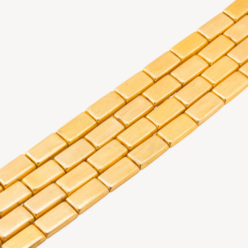Brushed Bronze Beads Rectangle 12x22mm
