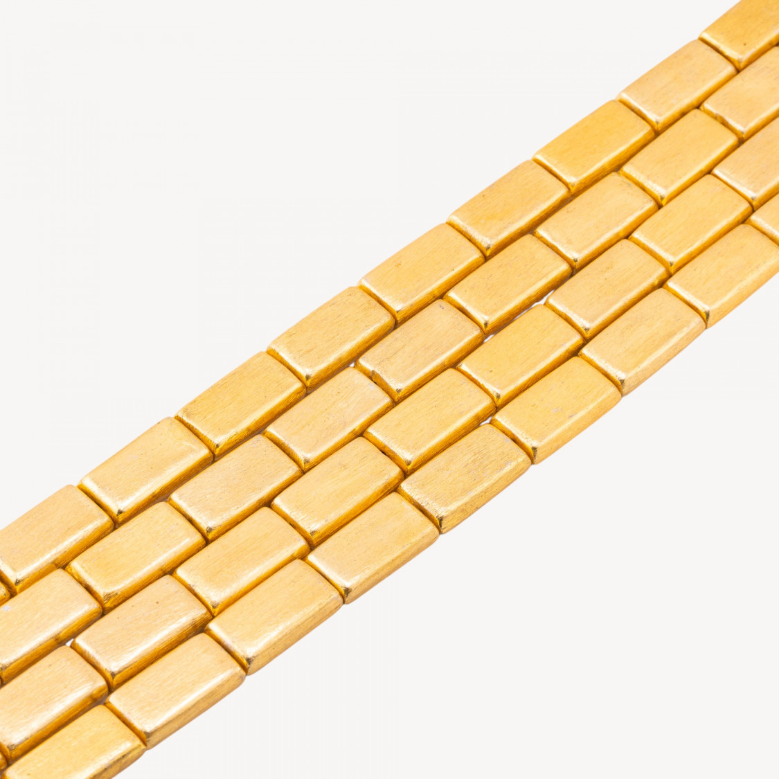Perline Di Bronzo Spazzolato Dorato Rettangolo 12x22mm-PERLES DORÉES | Worldofjewel.com