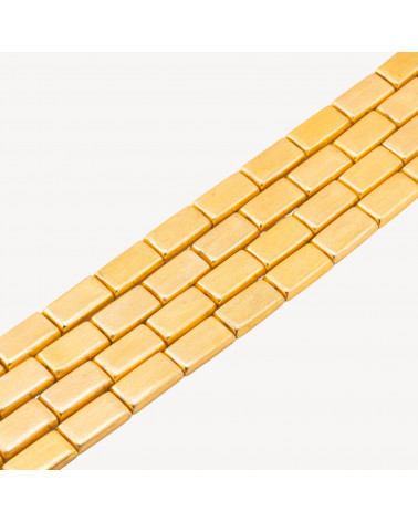 Perline Di Bronzo Spazzolato Dorato Rettangolo 12x22mm-PERLES DORÉES | Worldofjewel.com