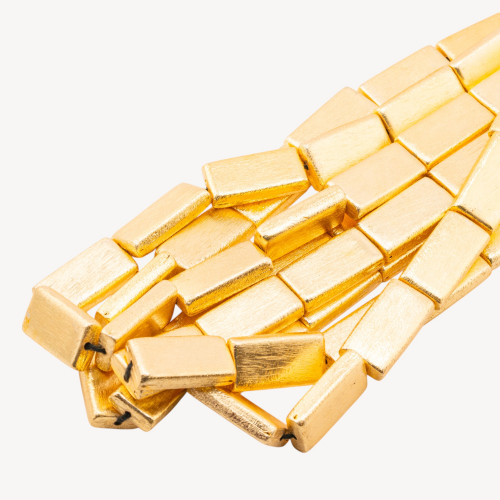 Brushed Bronze Beads Rectangle 13x26mm