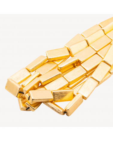 Perline Di Bronzo Spazzolato Dorato Rettangolo 13x26mm-PERLES DORÉES | Worldofjewel.com