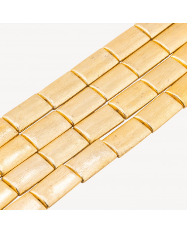 Perline Di Bronzo Spazzolato Dorato Rettangolo 15x27mm-PERLES DORÉES | Worldofjewel.com
