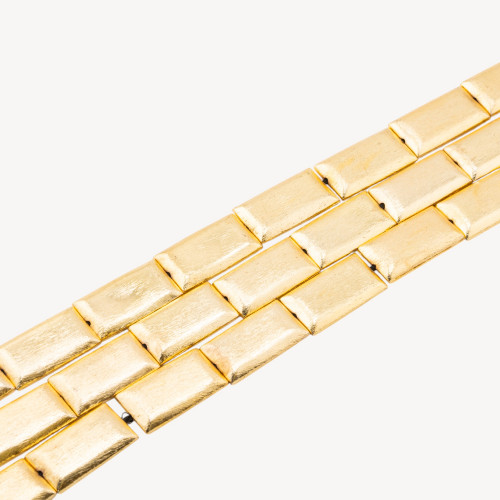 Brushed Bronze Beads Rectangle 16x30mm
