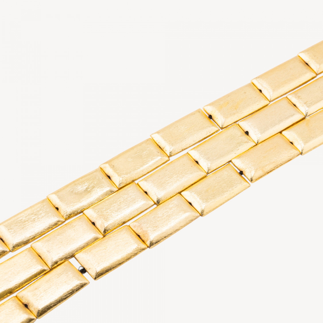Perline Di Bronzo Spazzolato Dorato Rettangolo 16x30mm-PERLES DORÉES | Worldofjewel.com