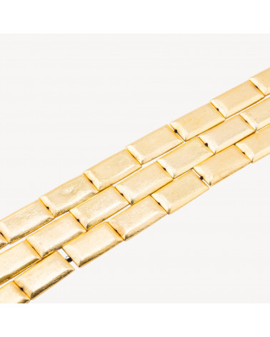 Perline Di Bronzo Spazzolato Dorato Rettangolo 16x30mm-PERLES DORÉES | Worldofjewel.com