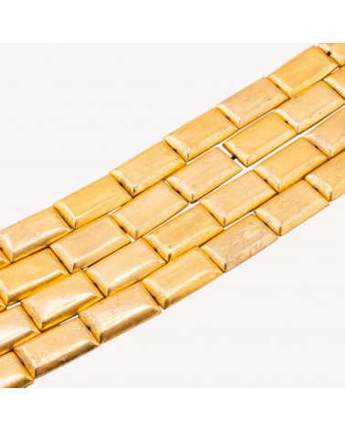 Perline Di Bronzo Spazzolato Dorato Rettangolo 19x32mm-PERLES DORÉES | Worldofjewel.com