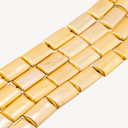 Brushed Bronze Beads Rectangle 20x33mm