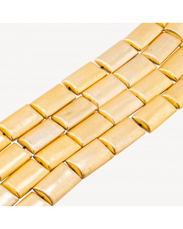 Perline Di Bronzo Spazzolato Dorato Rettangolo 20x33mm-PERLES DORÉES | Worldofjewel.com